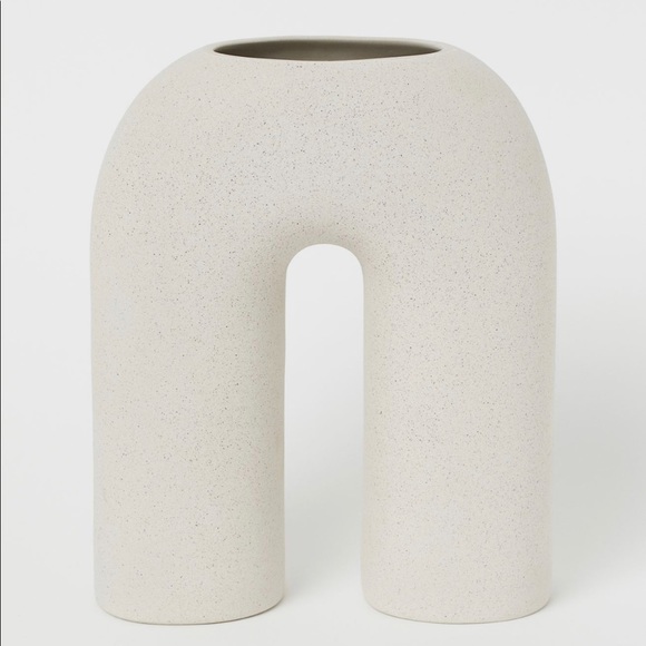 H&M Accents Hm Ceramic Vase Arch Vase U Shape Vase Stoneware Vase